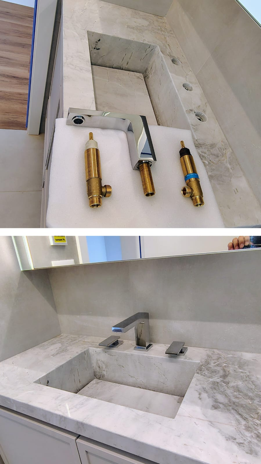 Instalação de torneiras